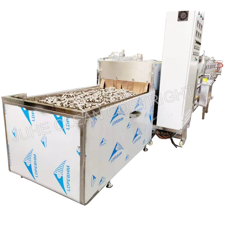 Factory Direct Supply Automatic Ultrasonic Cleaning Drying Conveyor Machine Line for Pipe Fittings Electric Fuel New Condition