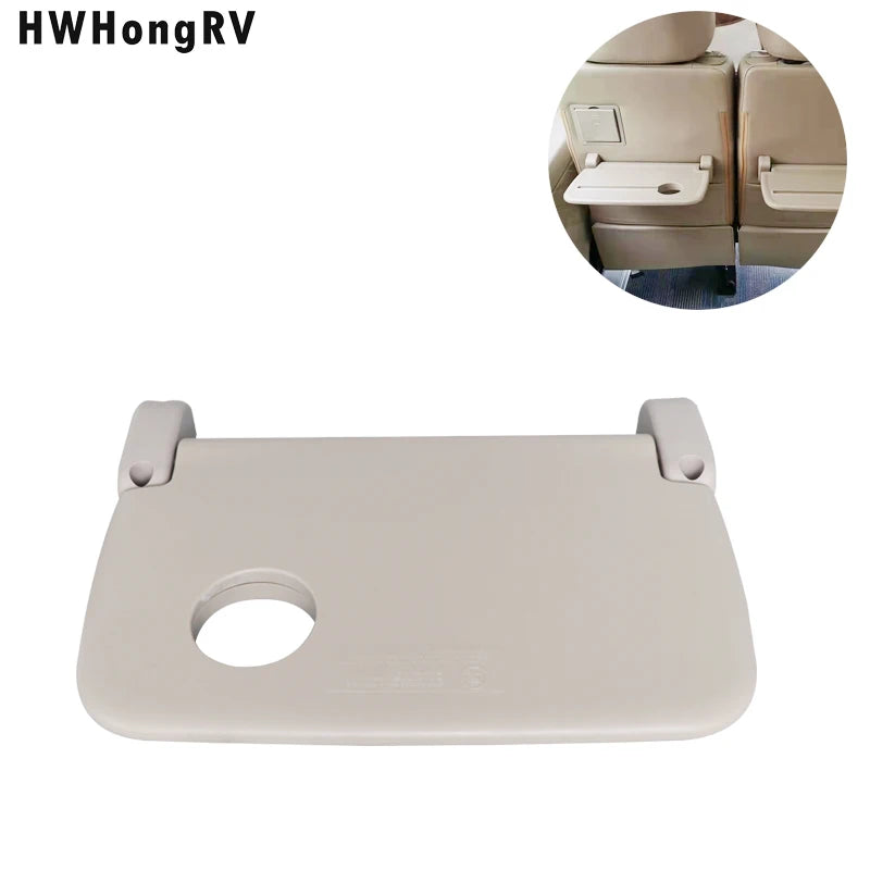 HWHongRV RV Auto Foldable Food Tray Bus Seats Back Fold Table Plastic Foldable Van Seat Tray Table with Drink Holder