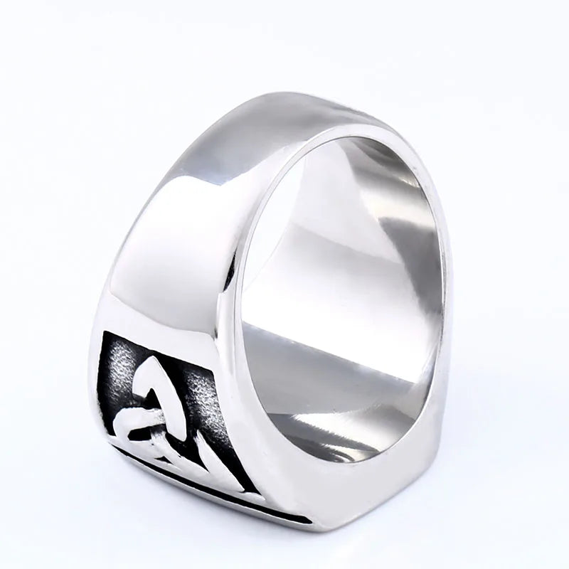 Beier Cool Men's Retro Egypt Pattern Stainless Steel Gothic Style Fashion Ring For Man LLBR8-037R