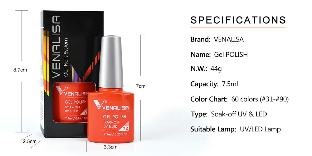 VENALISA Matte Top Coat CANNI Nail Art Design High Quality UV LED Base Coat No Sticky Layer Top Coat, Soak off Matt Topcoat