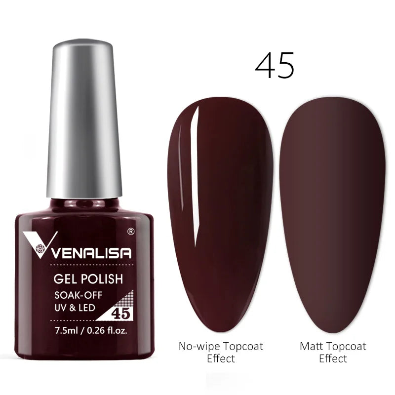 Venalisa Tempered No Wipe Top Coat Base Gel Top Coat Matte Top Nail Gel 7.5ML All Nails Base&Top Gel neon color nail polish gel