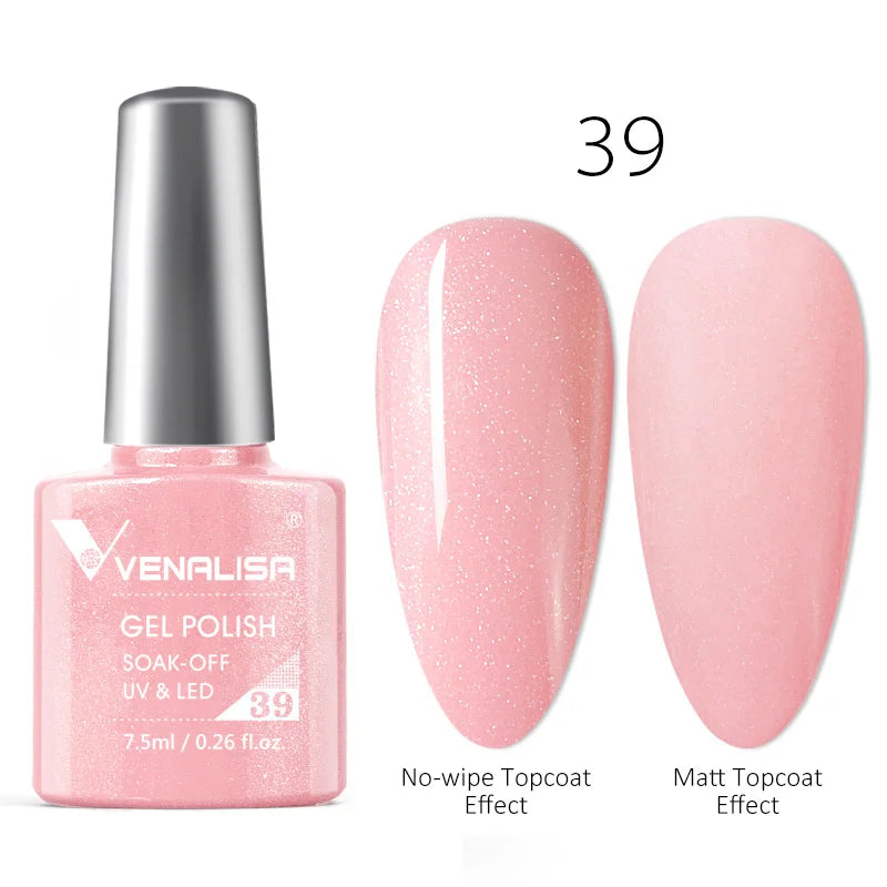 Venalisa Tempered No Wipe Top Coat Base Gel Top Coat Matte Top Nail Gel 7.5ML All Nails Base&Top Gel neon color nail polish gel