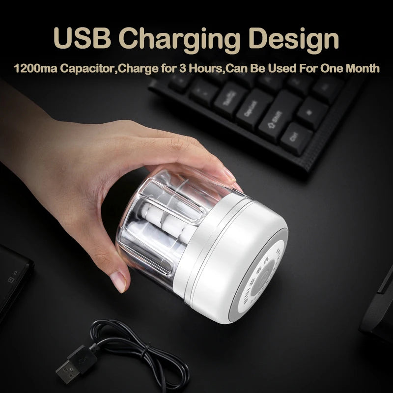 Electric Mini Garlic Masher USB Garlic Chopper Machine Ginger Vegetable Crusher Food Vegetable Processor Chili Chopper Masher