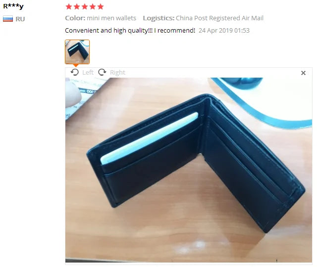 GENODERN RFID Genuine Leather Small Mini Wallet for Men Short Ultra-thin Male Purse Man Compact Wallets Dollar Price Purses