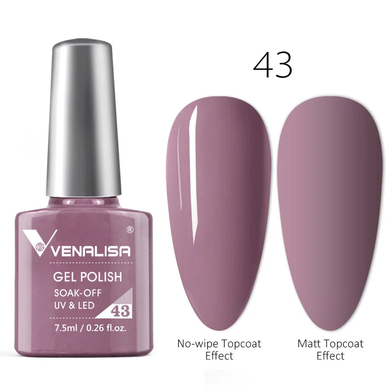 Venalisa Tempered No Wipe Top Coat Base Gel Top Coat Matte Top Nail Gel 7.5ML All Nails Base&Top Gel neon color nail polish gel