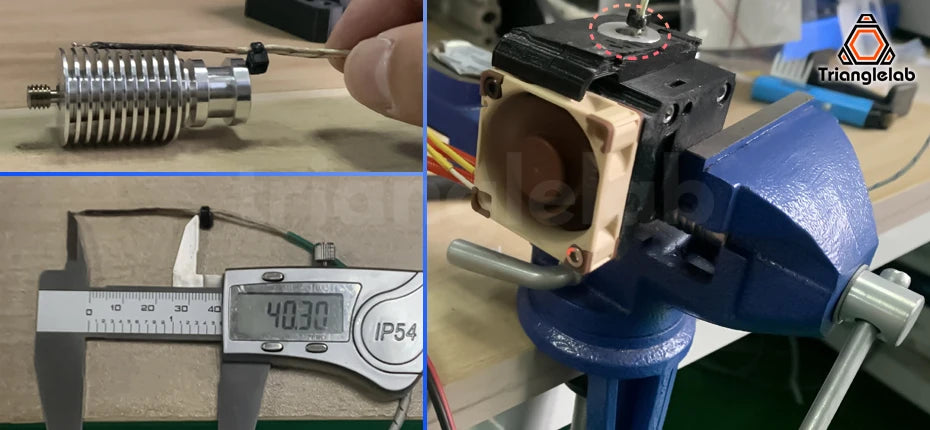 trianglelab GRADE5 V6 titanium alloy heatbreak  1.75MM for VOLCANO V6 HOTEND for Carbon fiber wear resistance 3D printer