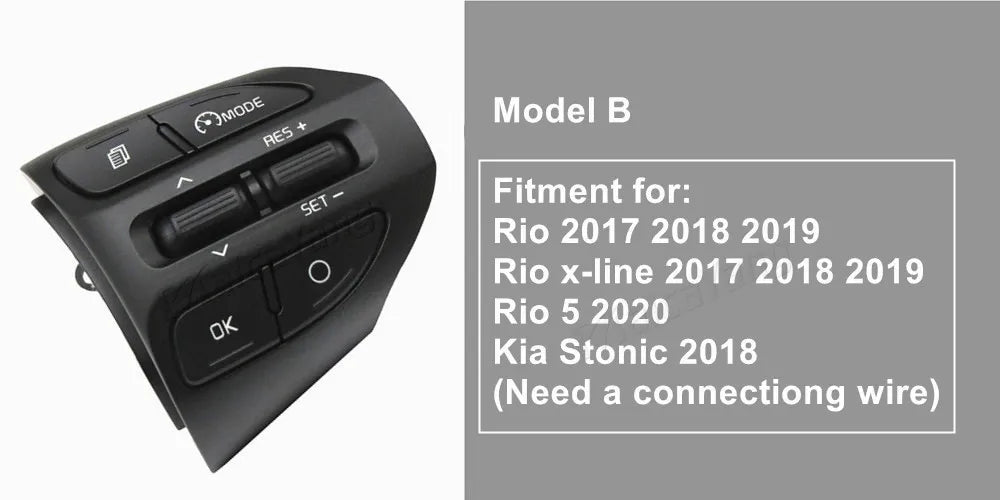 Steering Wheel Button For KIA K2 RIO 2017 2018 2019 2020 2021 RIO X LINE Buttons Bluetooth Phone Cruise Control Volume .