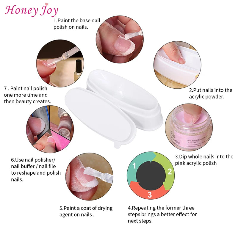 Very Fine 28g/Box French White Clear Pink Nude Dipping Powder No Lamp Cure Nails Dip Powder Natural Dry Gel Nail Salon Effect