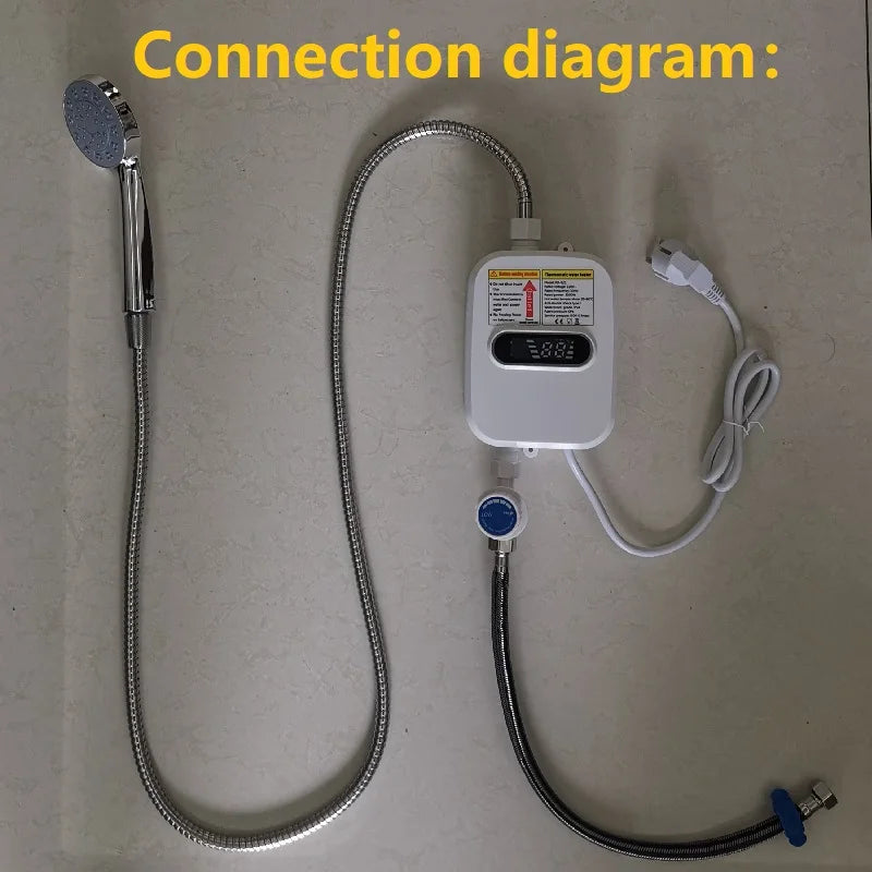 3500W home appliance Faucet Shower Instant Water-Heater Electric Tap Heating Instant Hot Water for Kitchen and Bathroom
