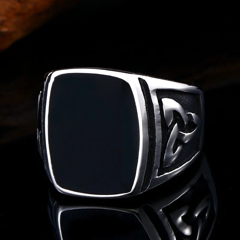 Beier Cool Men's Retro Egypt Pattern Stainless Steel Gothic Style Fashion Ring For Man LLBR8-037R