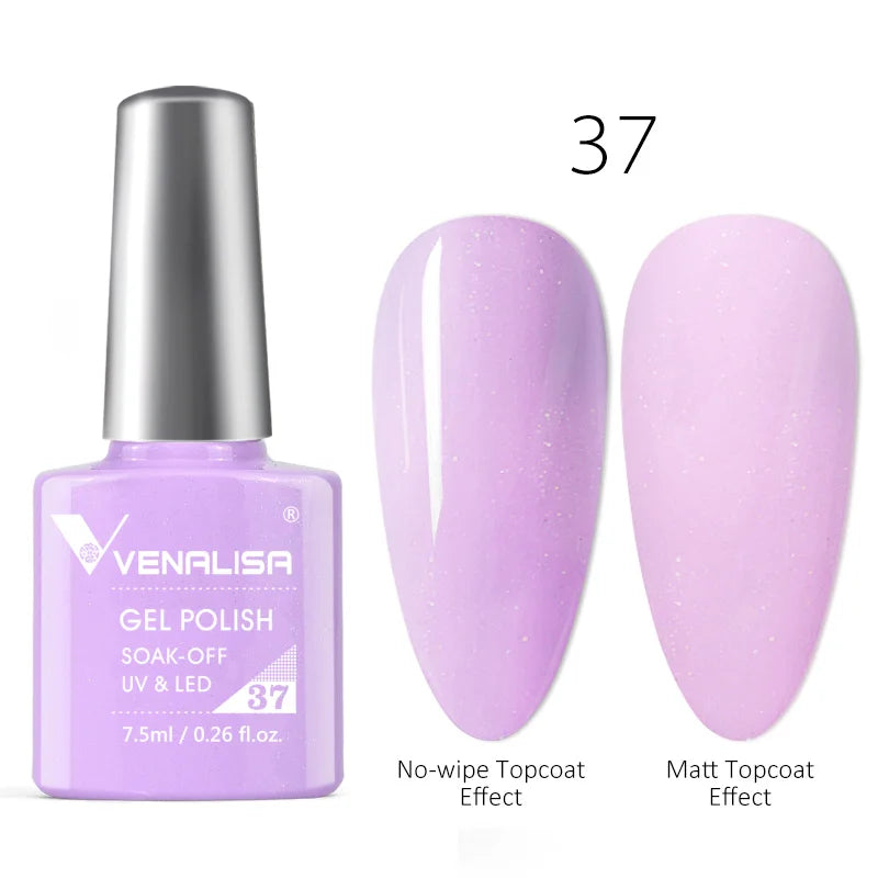 Venalisa Tempered No Wipe Top Coat Base Gel Top Coat Matte Top Nail Gel 7.5ML All Nails Base&Top Gel neon color nail polish gel