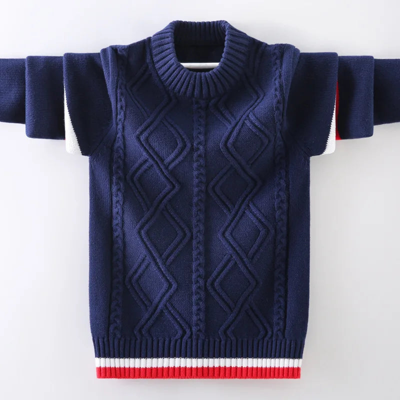 Kids Boys Sweater 2024 Autumn Winter Knitted Cotton Toddler Clothing Children Cardigan Sweater For Age 5-15 Years Outerwear Coat