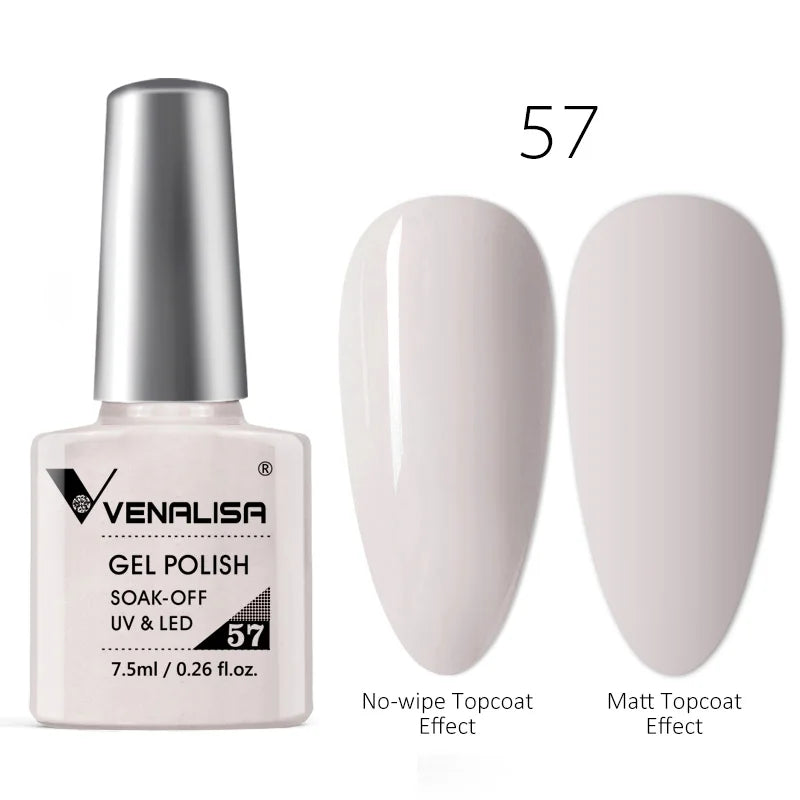 Venalisa Tempered No Wipe Top Coat Base Gel Top Coat Matte Top Nail Gel 7.5ML All Nails Base&Top Gel neon color nail polish gel