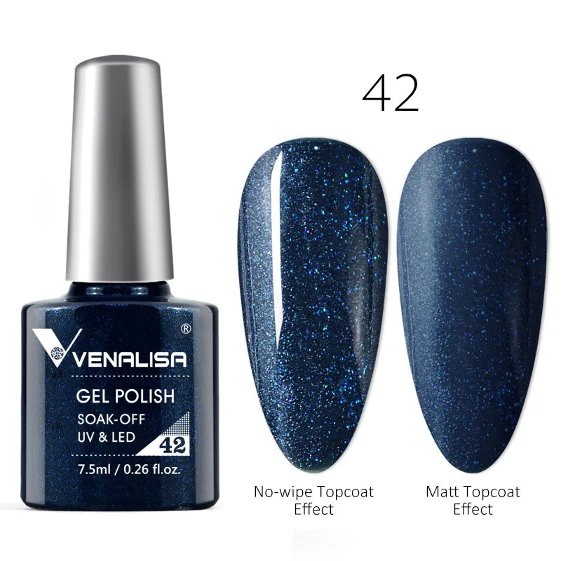 Venalisa Tempered No Wipe Top Coat Base Gel Top Coat Matte Top Nail Gel 7.5ML All Nails Base&Top Gel neon color nail polish gel