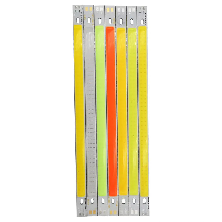 [Sumbulbs] 200x10MM 0422 10W LED Light COB Strip Lamp DC 12-14V 1000LM Green Yellow Red Blue Warm White Pure White Bar Light