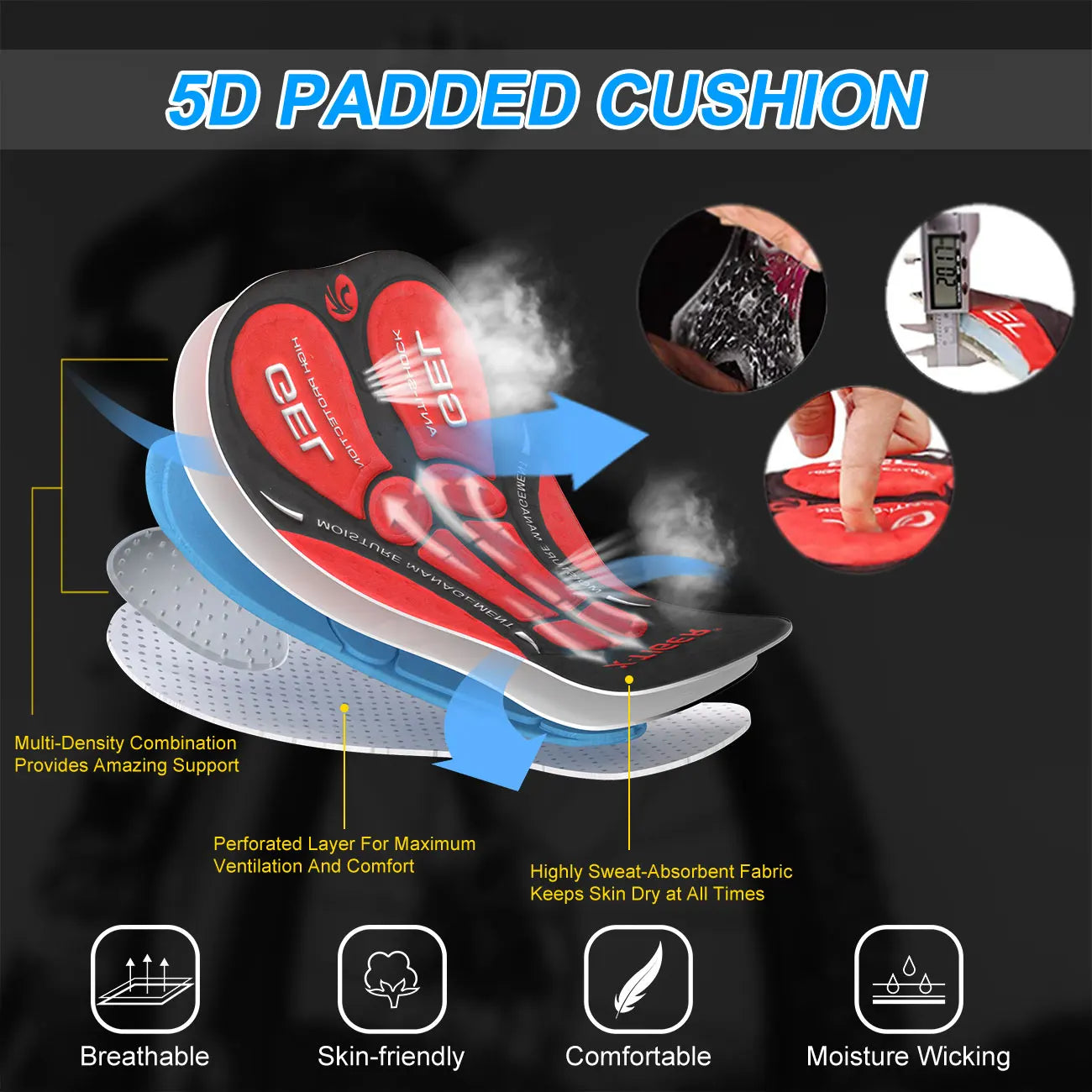 X-TIGER Cycling Bibs Shorts Summer Bike Breathable Men's 5D Gel Padded Bike Tights Triathlon Man Pro Licra Bicycle Shorts