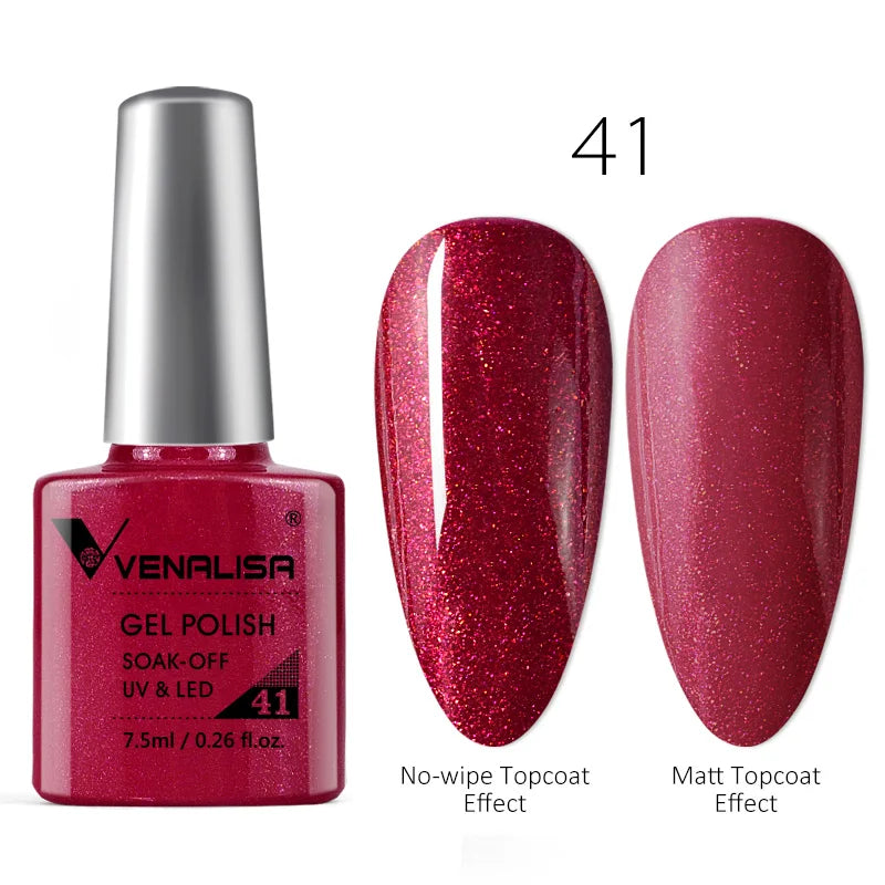 Venalisa Tempered No Wipe Top Coat Base Gel Top Coat Matte Top Nail Gel 7.5ML All Nails Base&Top Gel neon color nail polish gel