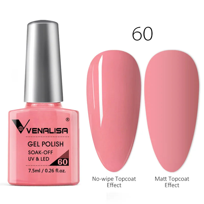 Venalisa Tempered No Wipe Top Coat Base Gel Top Coat Matte Top Nail Gel 7.5ML All Nails Base&Top Gel neon color nail polish gel