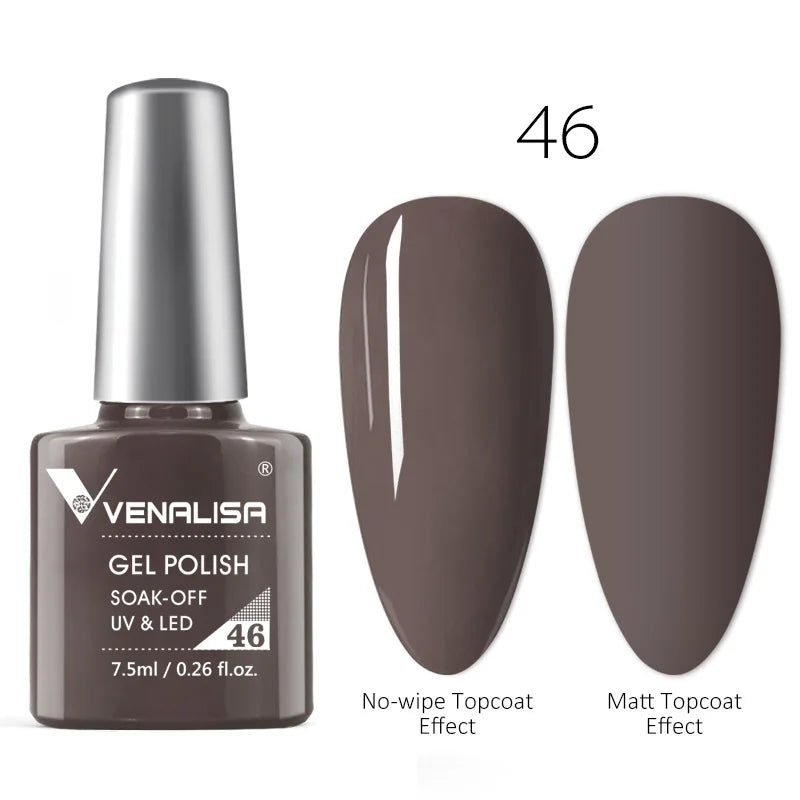 Venalisa Tempered No Wipe Top Coat Base Gel Top Coat Matte Top Nail Gel 7.5ML All Nails Base&Top Gel neon color nail polish gel