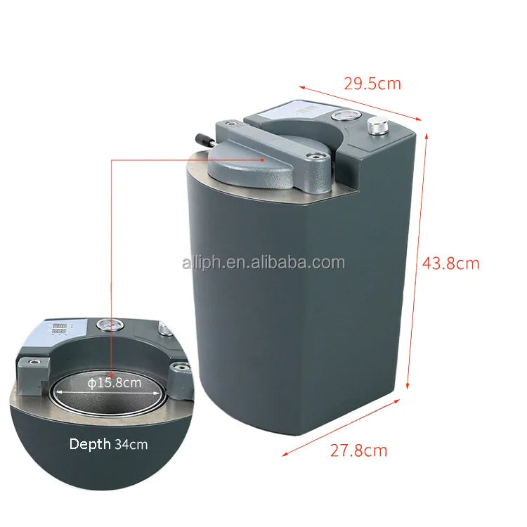 Dental Lab Automatic Polymerizer Portable Hydraulic Press Pressure Pot Dental Lab Curing Unit Polymerizing Machine With Display