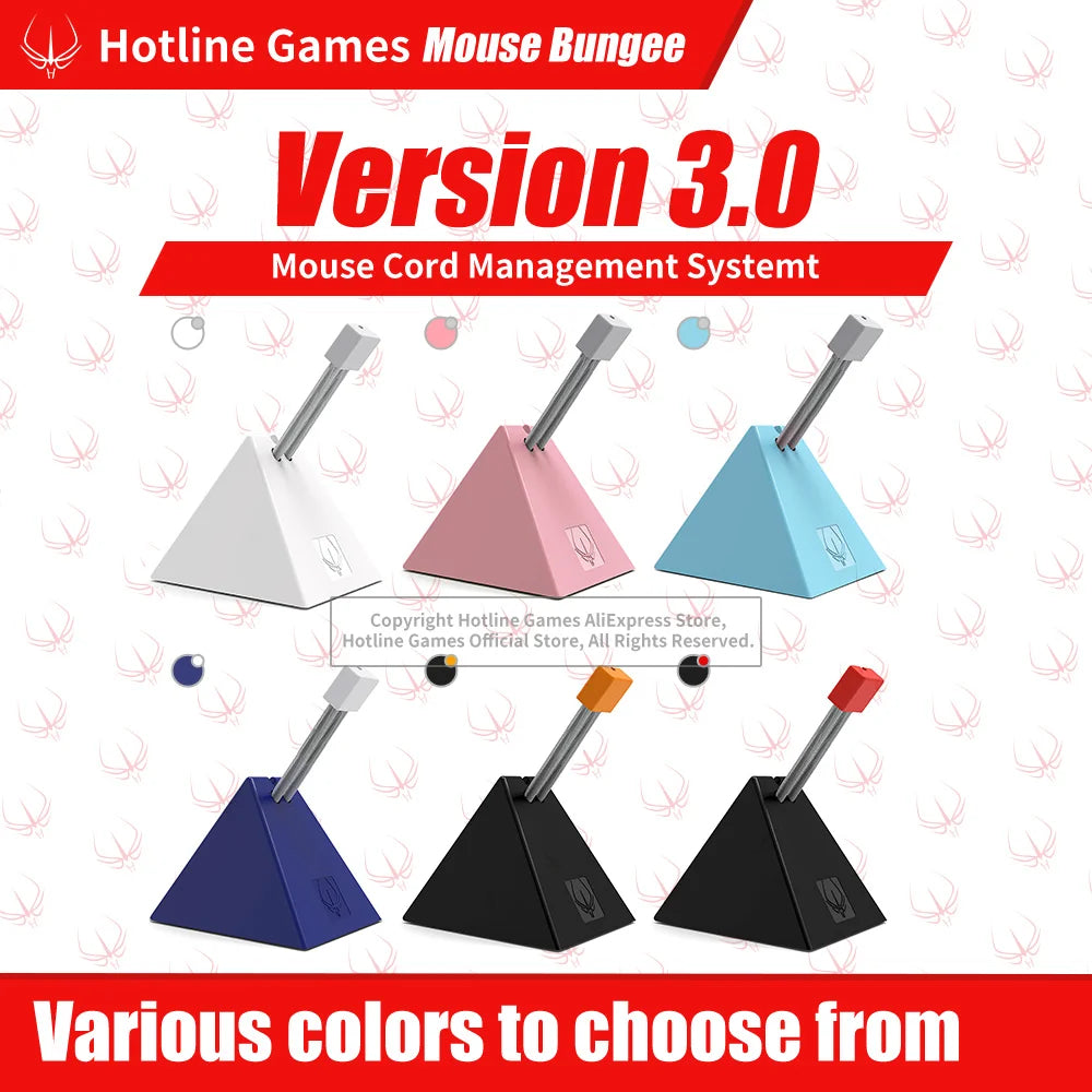 Hotline Games 3.0 Gaming Mouse Cord Clip for Zowie Esports FPS Logitech Razer Game Mouse Bungee Cable Winder
