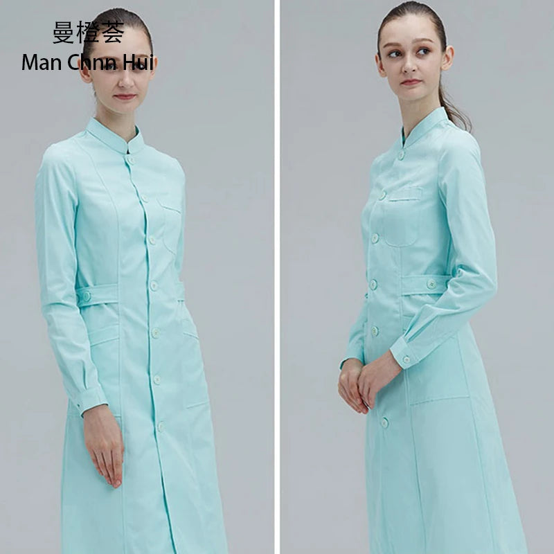 laboratory clothing lab coats beauty salonSlim Multicolour gown Overalls lab coat women scrubs uniform clinical uniform لابكوت