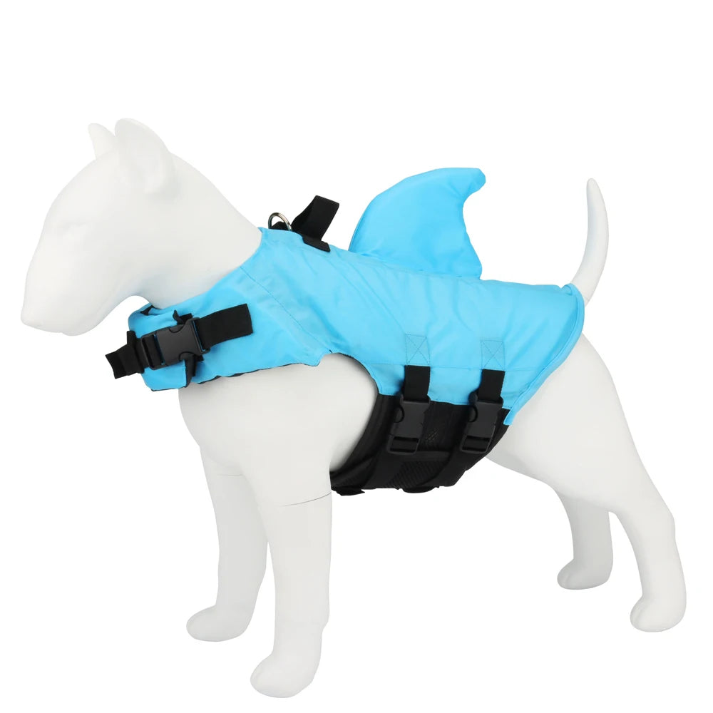 Dog Life Vest Summer Shark Pet Life Jacket Dog Clothes Dogs Swimwear Pets Swimming Suit