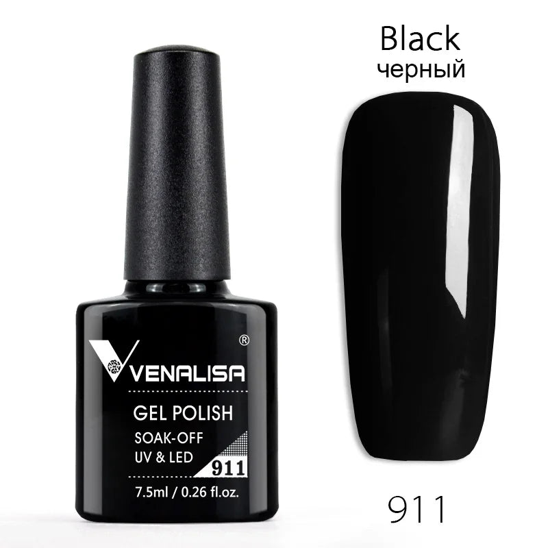 Venalisa Long Wear Top Coat Tempered Top Coat Peel Off Base Coat Color Nail Gel Polish Beautiful Semi Permanent Nail Gel Enamel