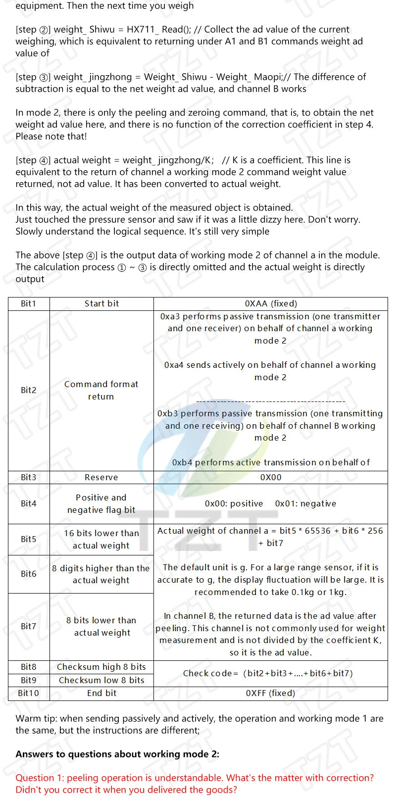 TZT Load Cell 1KG 5KG 10KG 20KG HX711 AD Module Weight Sensor Electronic Scale Aluminum Alloy Weighing Pressure Sensor