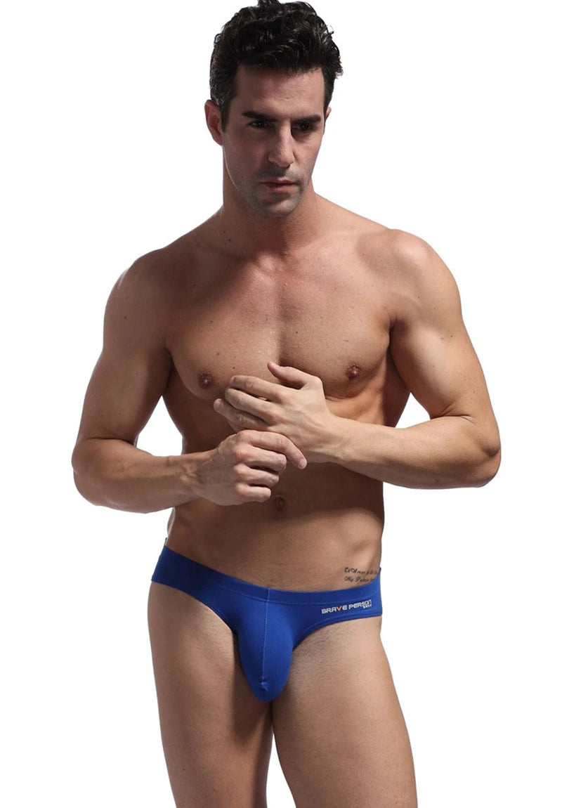 BRAVE PERSON Sexy Men Underwear Briefs U convex Big Penis Pouch Design Men Cotton Briefs for Man Bikini Hot Sale