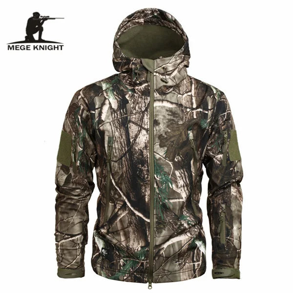 Mege Brand Clothing Autumn Men's Military Camouflage Fleece Jacket Army Tactical Clothing  Male Camouflage Windbreakers