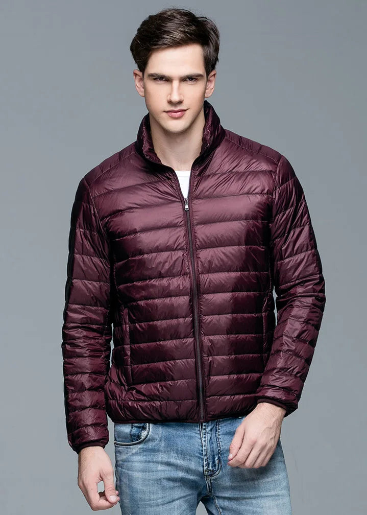 New Autumn Winter Man 90% Duck Down Jacket Ultra Light Thin S-3XL Spring Jackets Men Stand Collar Outerwear Coat