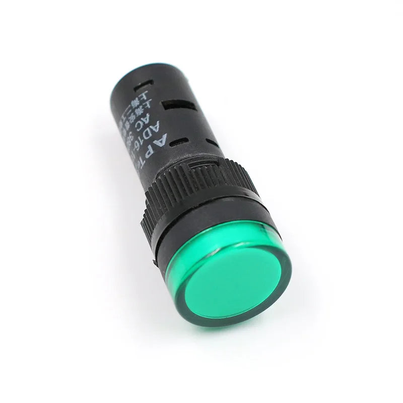 Indicator Signal Lamp Light Waterproof ad16-16ds 16mm AC/DC 12V 24V 110V 220V 380V Red Green Yellow Blue White LED Bulbs 20mA