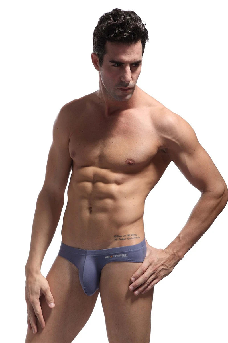 BRAVE PERSON Sexy Men Underwear Briefs U convex Big Penis Pouch Design Men Cotton Briefs for Man Bikini Hot Sale