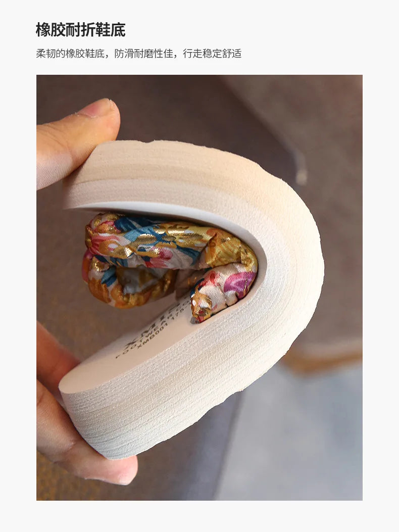 Floral Beach Sandals Wedge Platform Thongs Slippers Flip Flops suummer shose for women girls