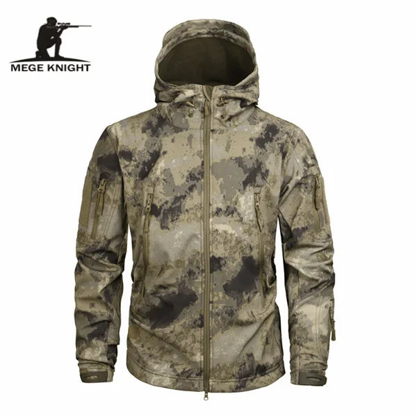 Mege Brand Clothing Autumn Men's Military Camouflage Fleece Jacket Army Tactical Clothing  Male Camouflage Windbreakers
