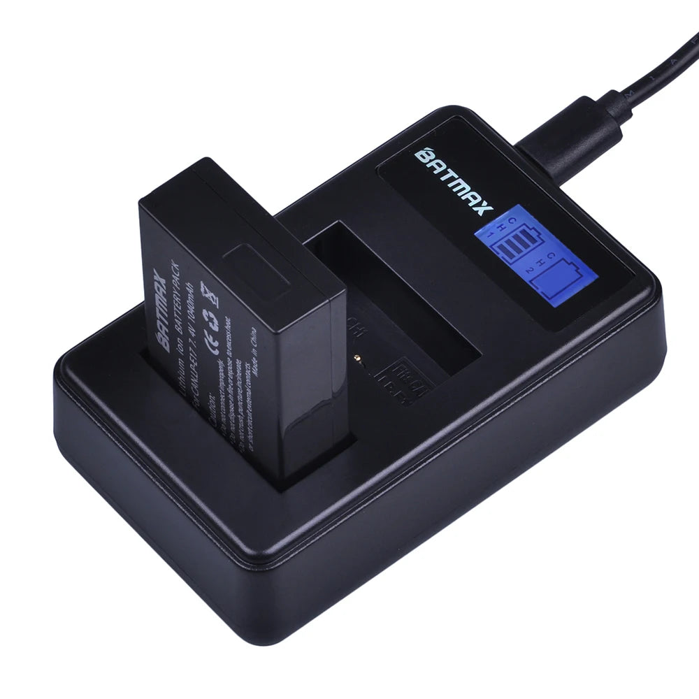 Batmax 1040mAh LP-E17 LP E17 Camera Battery + LCD Dual USB Charger for Canon EOS M3 M5 M6 750D 760D T6i T6s 800D 8000D Kiss X8i