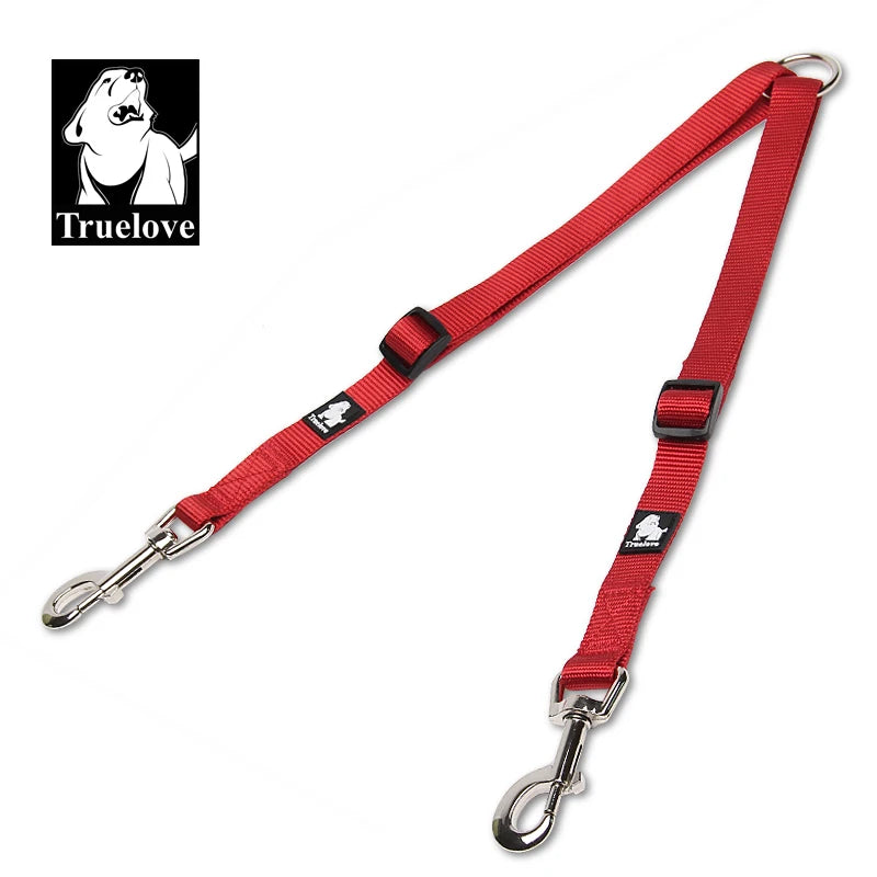 Truelove Nylon Double Dog Leash For Two Dogs Coupler No Tangle Pet Leash For Large Small Dogs For Training Running TLl2372