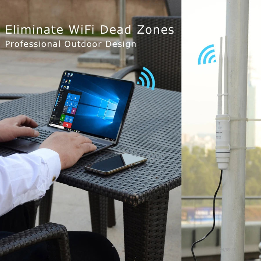 2.4G/5G Dual Band Outdoor Wifi Router Amplifier AC600 High Power Wireless AP Repeater Waterproof Wifi Extender with AP WISP
