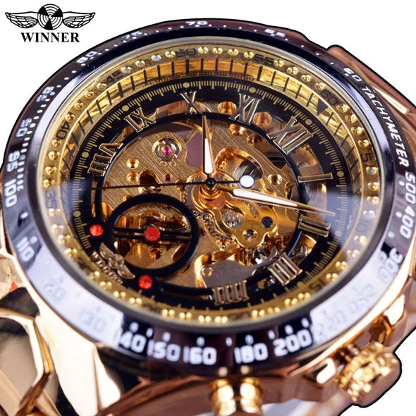 Winner Mechanical Sport Design Bezel Fashion Watch Mens Watches Top Brand Luxury Montre Homme Clock Men Automatic Skeleton Watch