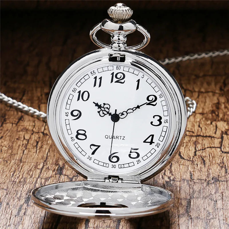 Vintage Charm Black Unisex Fashion Roman Number Quartz Steampunk Pocket Watch Women Man Necklace Pendant with Chain Gifts P427
