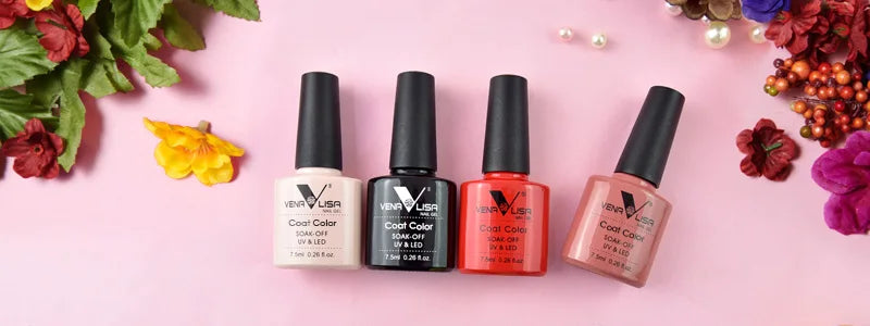Venalisa Tempered No Wipe Top Coat Base Gel Top Coat Matte Top Nail Gel 7.5ML All Nails Base&Top Gel neon color nail polish gel