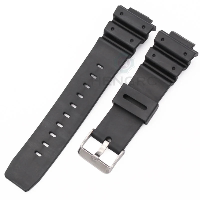 Watchband Silicone Rubber Band Men Sports Diving Black Strap PU Replace Electronic Wristwatch Belt Watch Accessories