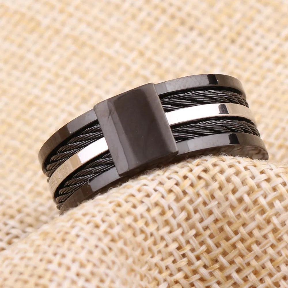 Black Male Unique Ring Wedding Band Tungsten Carbide Ring 12.5mm Man Anniversary Jewelry Size 9# 10# 11# 12#