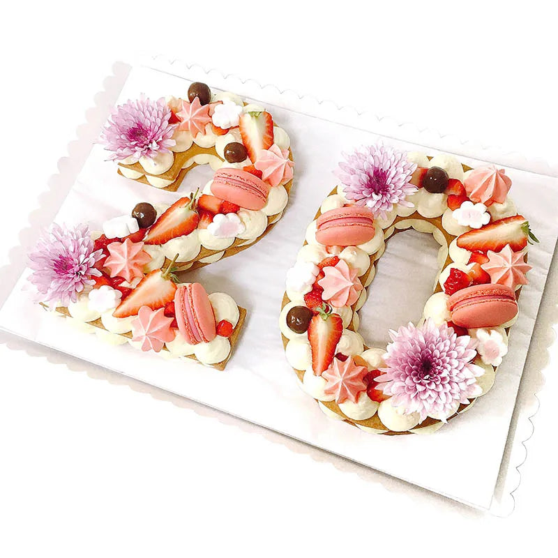 PET 0-8 Numbers Cake Mold Cake Decorating Tools Confeitaria Maker Birthday Cake Tools Pastry Mold For Baking 4/6/8/10/12/14inch