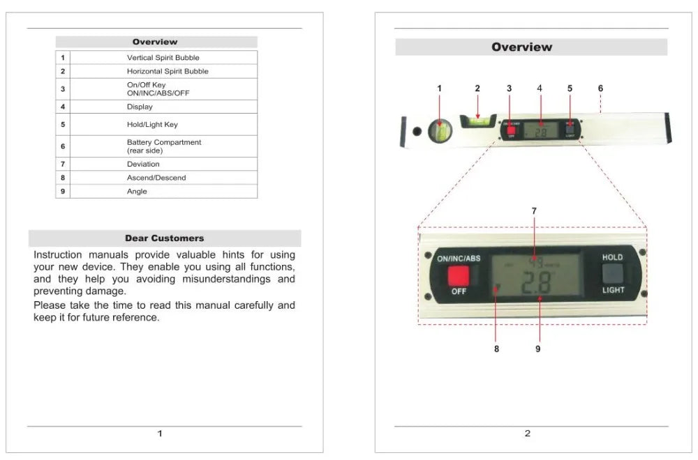 Digital Protractor Angle Finder Inclinometer electronic Level 360 degree with/without Magnets Level angle slope test Ruler 400mm