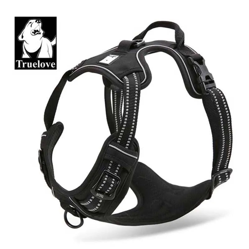 Truelove Reflective Nylon Pet Dog Harness No Pull Tactical For Small Medium Large Service Dog Vest Padded Mesh Adjustable Soft