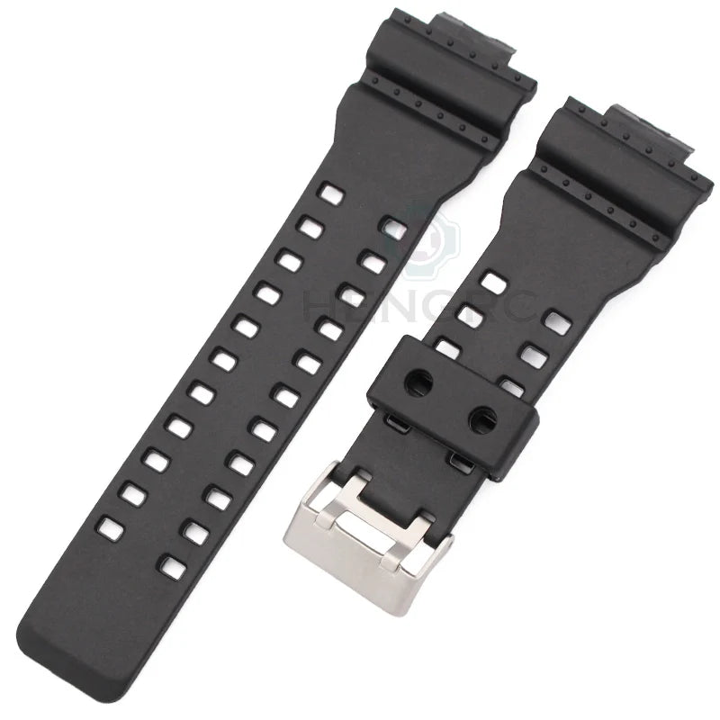 Watchband Silicone Rubber Band Men Sports Diving Black Strap PU Replace Electronic Wristwatch Belt Watch Accessories