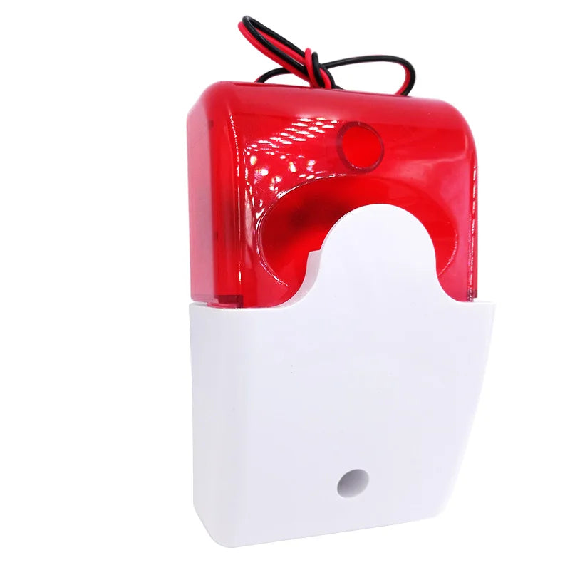 HH-103 Mini strobe siren indicator light sound alarm lamp flashing light wired red 12V 24V 220V 110DB