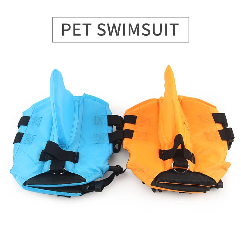 Dog Life Vest Summer Shark Pet Life Jacket Dog Clothes Dogs Swimwear Pets Swimming Suit